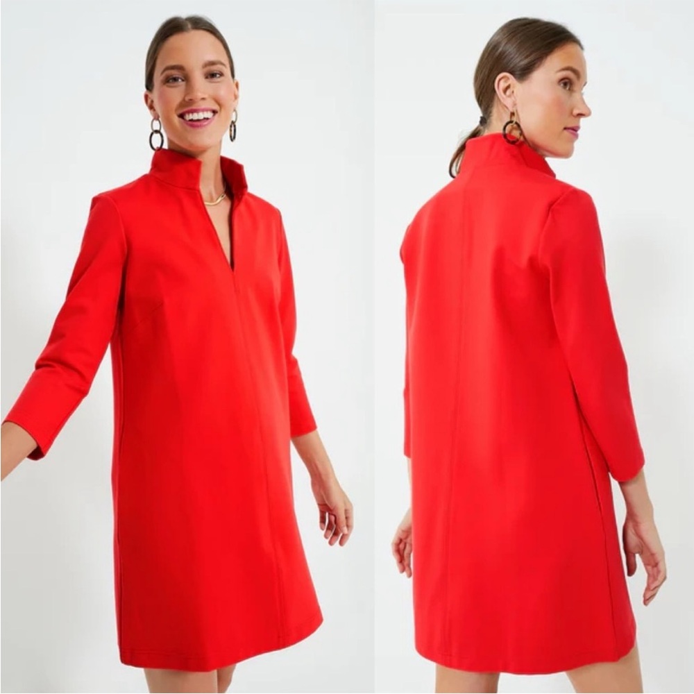 Tuckernuck Red Long-Sleeve Shift Dress